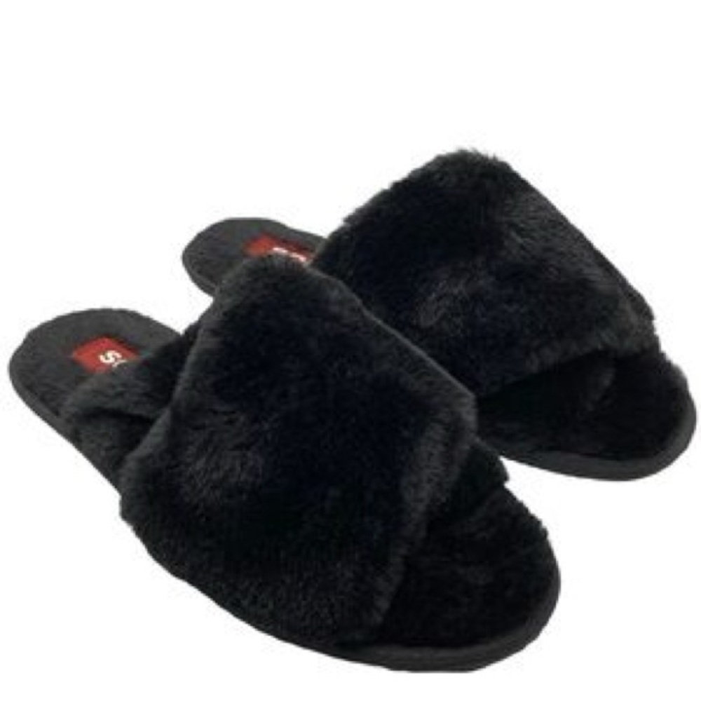 Sorel Women's Black Faux Fur Insulated Slippers - Picture 3 of 9